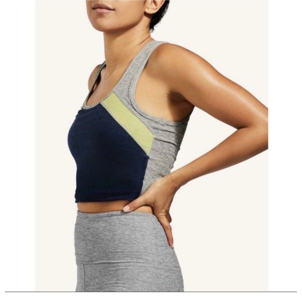 Beyond Yoga X Peloton Crop Tank Built In Bra Made In USA Sz L
